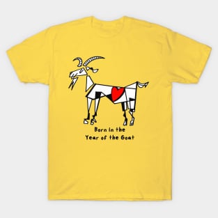 Born in the Year of the Goat by Pollux T-Shirt